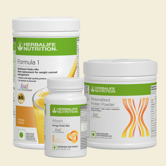 Herbalife Formula 1 Shake 500g, Protein Powder 200g & Afresh Combo