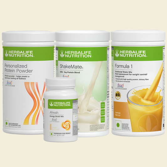 Herbalife F1 Shake + Protein 400g + ShakeMate + Afresh | Nutrition Combo